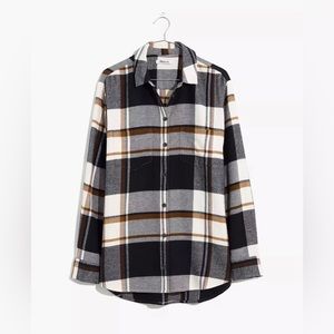 MADEWELL Flannel Sunday Shirt in Bromley Plaid (M)